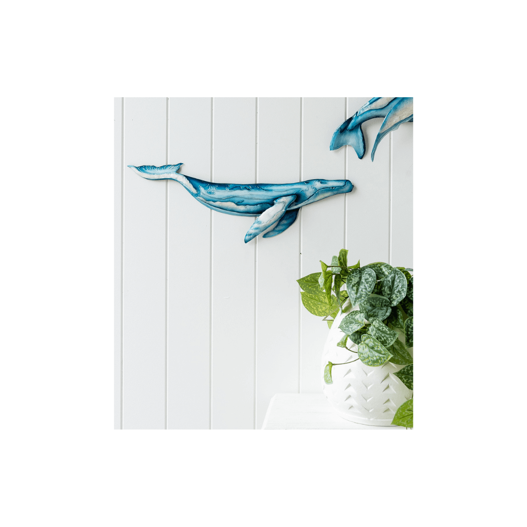 Capiz Blue Whale Wall Art