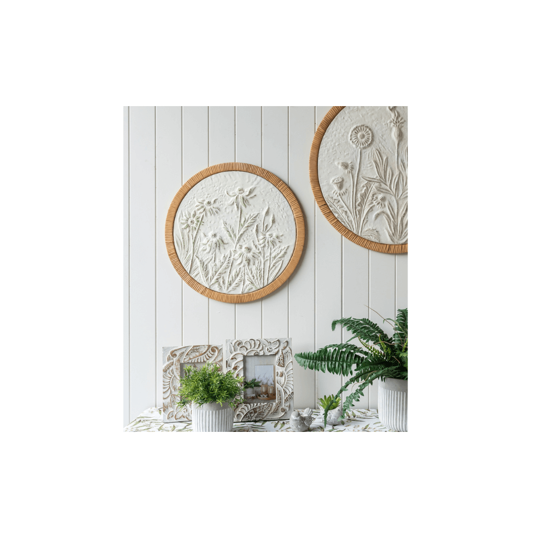 Wildflowers Round Wall Art – V2