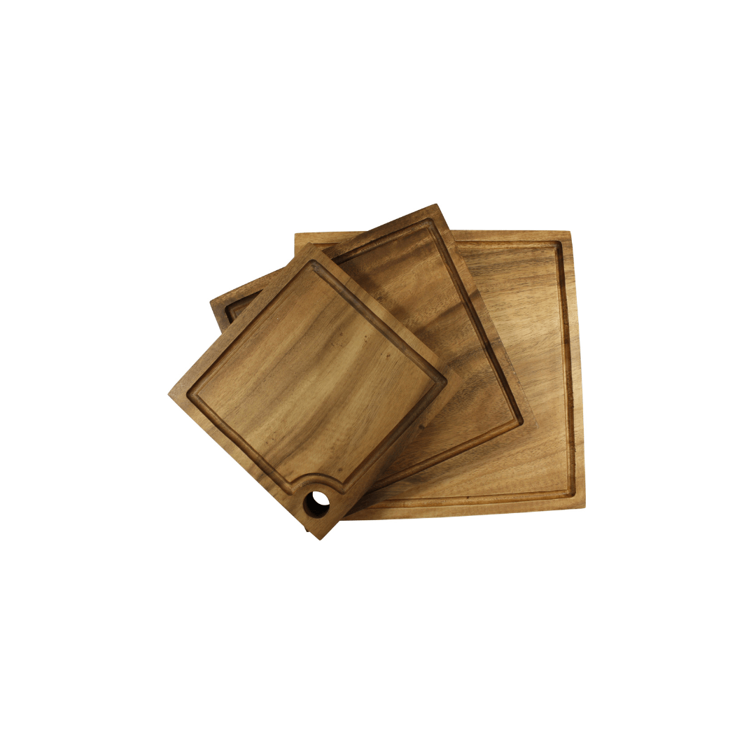 Acacia Square Boards w Hole + Track