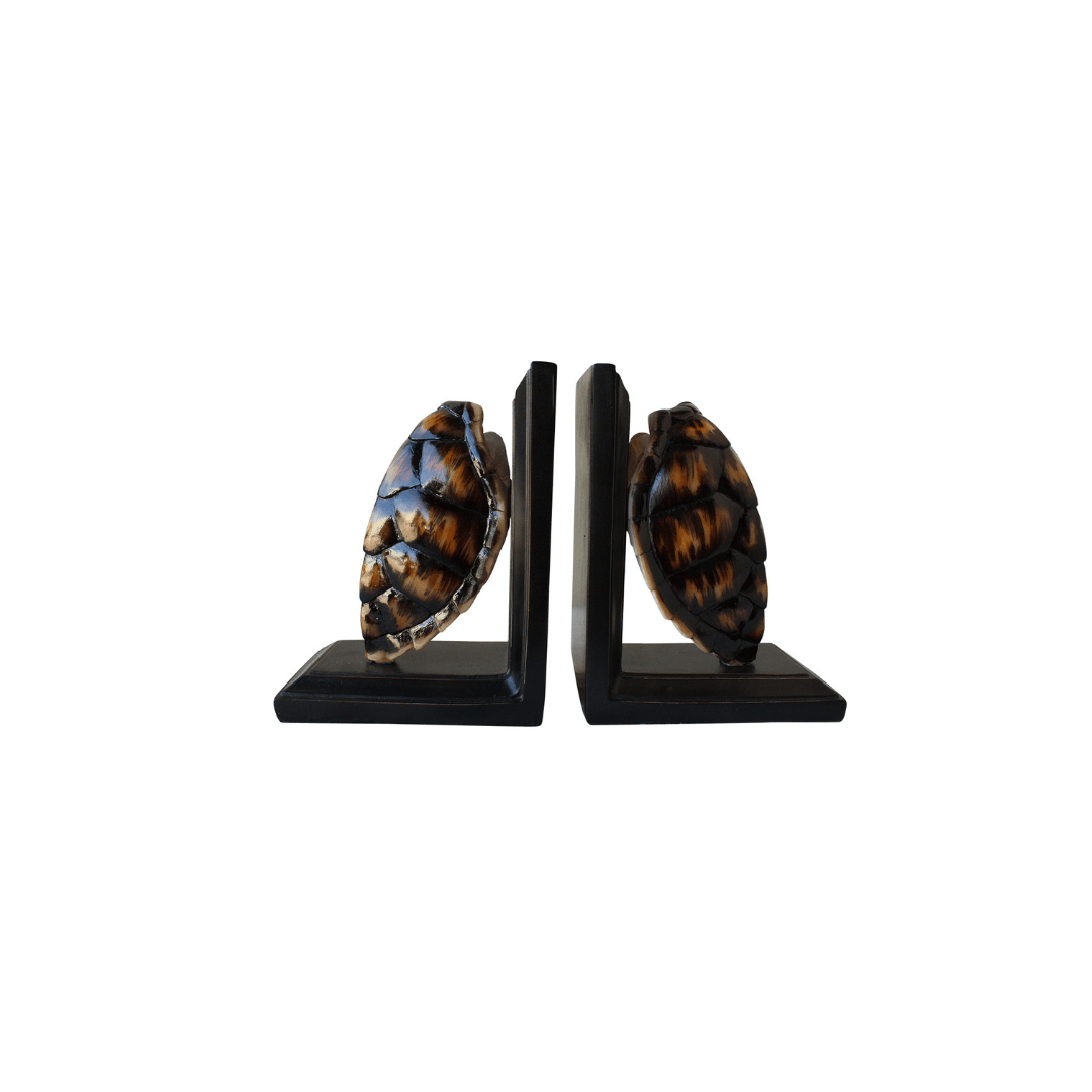 Toni Faux Turtle Shell Book End Set