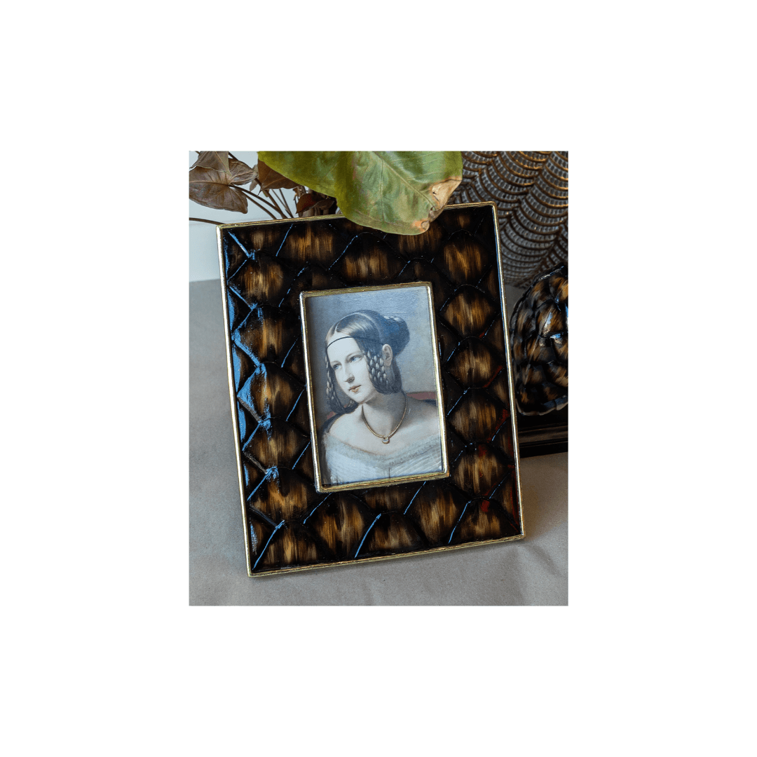 Toni Faux Turtle Shell Picture Frame